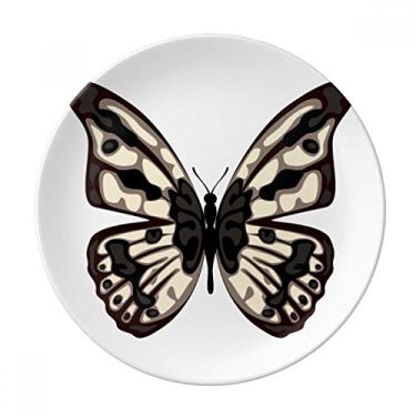 Imagem de Espécime de borboleta em prato pálido decorativo de porcelana salver talheres, prato de jantar