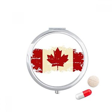 Imagem de Caixa de armazenamento de medicamentos com bandeira canandesa e folha de bordo