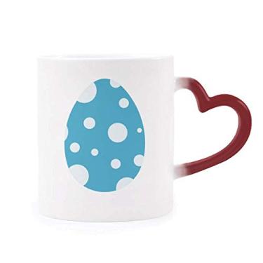 Imagem de Caneca Sensível ao Calor de Ovos Festival Religião Páscoa Caneca Vermelha Mudança de Cor