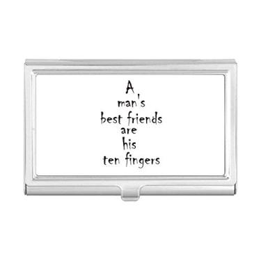 Imagem de Carteira com porta-cartões com citação A Man's Best Friends are His Ten Fingers