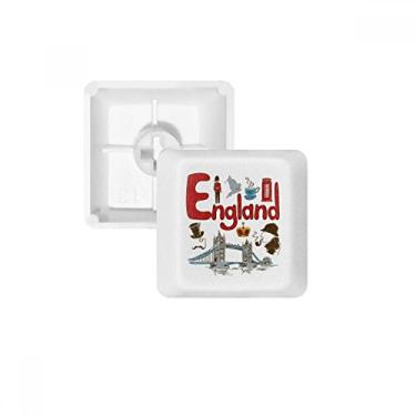 Imagem de Kit de atualização de teclado mecânico PBT com padrão de marco da Inglaterra National Symbol