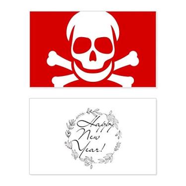 Imagem de Poisoning Red Square Aviso Mark New Year Festival Greeting Card Bless Message Gift