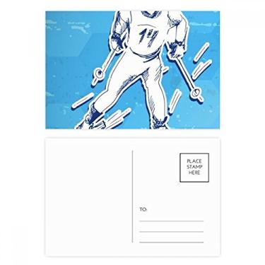 Imagem de Conjunto de cartões postais de ilustração de contes para esportes de inverno e snowboard, cartão de felicitações