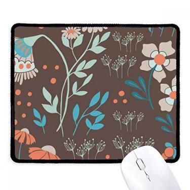 Imagem de Tapete de borracha para jogos com borda costurada para planta de flor marrom