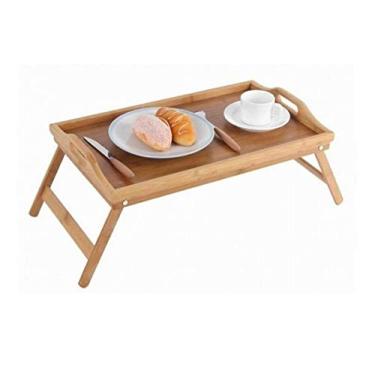 Imagem de Bandeja de Cama com Pés em Bambu 49cm x 30cm