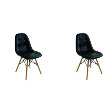 Imagem de Conjunto 2 Cadeiras Botone Eiffel Rivatti Preto