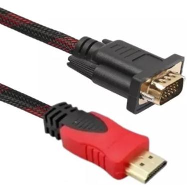 Imagem de Cabo Conversor Adaptador Hdmi Macho X Vga Macho 1.8 Metros