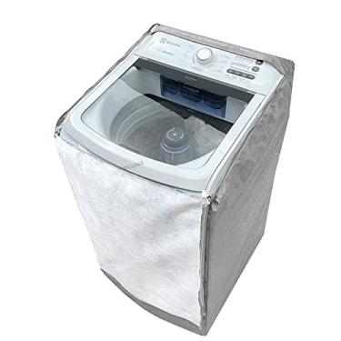 Imagem de Capa Para Maquina de Lavar Electrolux Led 13 kg 14 kg Ziper Cinza