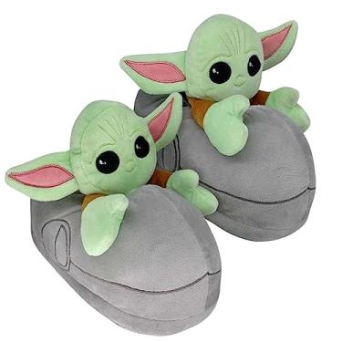 Imagem de Pantufa Baby Yoda 3D Calçado Unissex Adulto Oficial Star Wars Mandaloriano Disney Tamanho:P;Cor:Verde