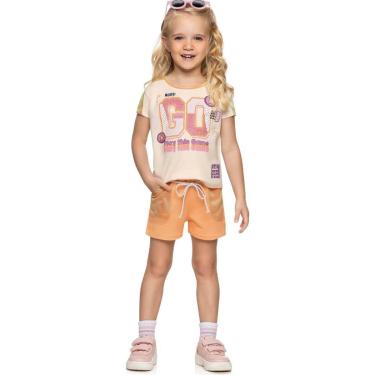 Imagem de Conjunto Infantil Verão Blusa e Short Go 2 peças Tam 2 a 8 - Angerô-Feminino