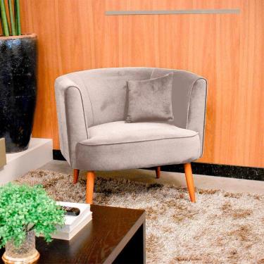 Imagem de Poltrona Jade Decorativa para Sala e Quarto Pés Palito Veludo Escolha sua cor - W&D Decor