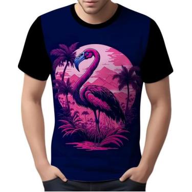 Imagem de Camisa Camiseta Estampada T-Shirt Flamingo Ave Cor Rosa 2 - Enjoy Shop
