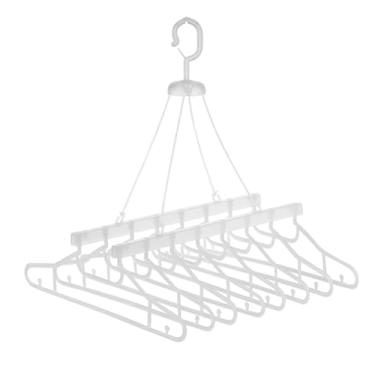 Imagem de Varal Cabideiro 8 Cabides Transparente Pratico Resistente Multiuso Compacto