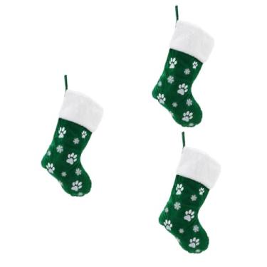 Imagem de NOLITOY 3 Peças Meias De Natal Meias De Férias Meias De Natal Meias De Papai Noel Meias De Pelúcia De Natal Meias De Desenho Animado Suporte De Presente Meias Penduradas Meias Para