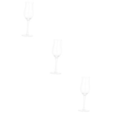 Imagem de VOSAREA 3 Peças De Vidro De Degustação Para Brindar Copos De Vinho Com Haste Em Relevo De Losango Taças De Vinho De Haste Longa Taças De Vinho Taças De Vidro Vermelho Taças De Vinho
