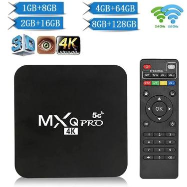 Imagem de MXQ Pro-Smart TV Box  Set Top  Wi-Fi  Media Player  4K  Android 11.0  Rk3228  2.4G  5G  8GB de RAM