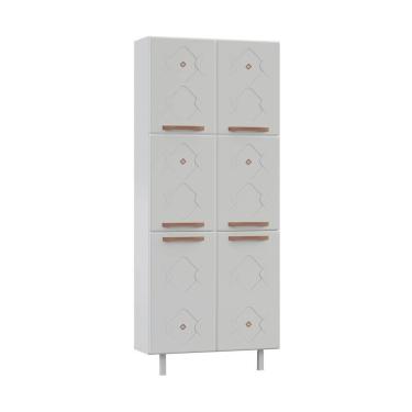 Imagem de Paneleiro Duplo de Aço 80cm Regina Multimóveis CR6131 Branco