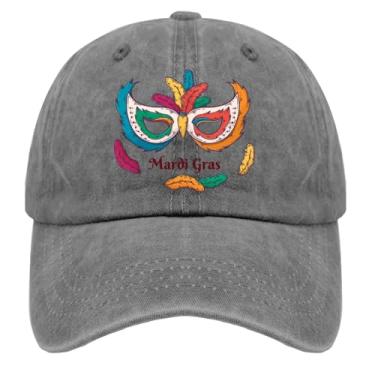 Imagem de Bonés de beisebol Mardi gras 9 bonés de caminhoneiro para adolescentes retrô snapbacks, Cinza pigmento, Tamanho Único