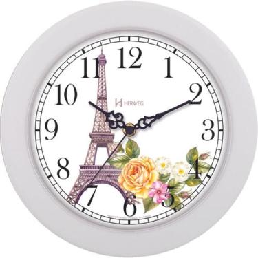 Imagem de Relógio De Parede Paris 21cm Branco Herweg - 66010521