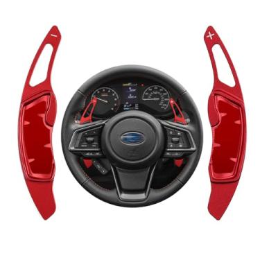 Imagem de CKE Compatível com Subaru Crosstrek Forester Outback Impreza Legacy Ascent WRX BRZ Scion FR-S GT86 Acessórios para carro Paddle Shifter Extension Shift Paddle Cover Trim - Vermelho