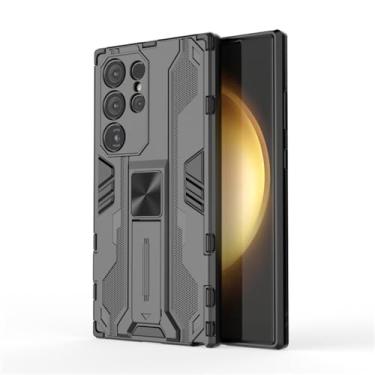 Imagem de Para Samsung Galaxy S24 Ultra Capa Suporte magnético de carro à prova de choque Armadura Capa de telefone para Samsung S24 Plus S 24 Ultra Capa traseira, preta, para Galaxy S24 Ultra