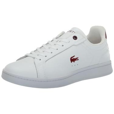 Imagem de Lacoste Tênis feminino Carnaby Pro, Branco/Borgonha, 39