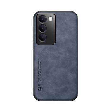 Imagem de Kepuch Silklike Capa para Vivo Y100 Indonesia/V40 SE/T3/Y200e/V30 Lite 4G - Case Placa de Metal Embutida - Azul