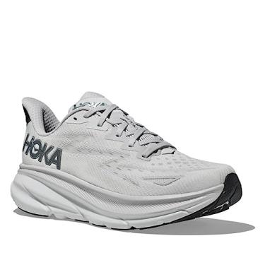Imagem de HOKA ONE ONE Tênis de corrida masculino, Nimbus Cloud/Lã de aço, 39