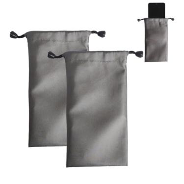 Imagem de Toeloioh 2 peças de capa protetora E/M/F para celular, bolsa de proteção E/M/F de 20 x 10 cm, bloqueador E/M/F para smartphone, cinza de defesa contra intrusão de sinal