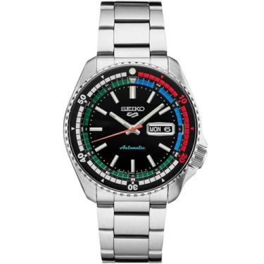 Imagem de Seiko Relógio masculino SRPK13 5 Sports Series 55th Anniversary edição limitada - inoxidável/multicolorido, Vermelho, azul, verde, Seiko sport 5 para uso ao ar livre