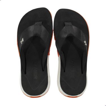 Imagem de Chinelo Masculino Kenner Dbt Rakka Laranja, Branco e Preto