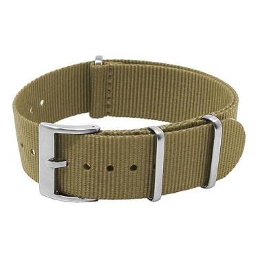 Imagem de StrapsCo Classic One-Piece Nylon Watch Band Strap - Army Green - 19mm