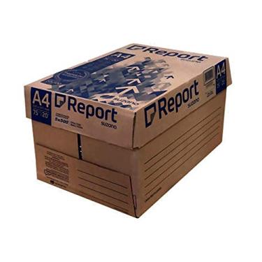 Imagem de Papel Sulfite Branco A4 75g/m² 210x297mm 05 PACOTES DE 500FLS Report Premium cx.c/2500fls Suzano
