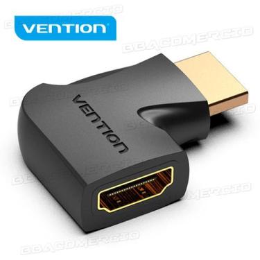 Imagem de Adaptador Hdmi 90º Graus Em L Macho X Fêmea 2.0 P/ Tv Painel - VENTION