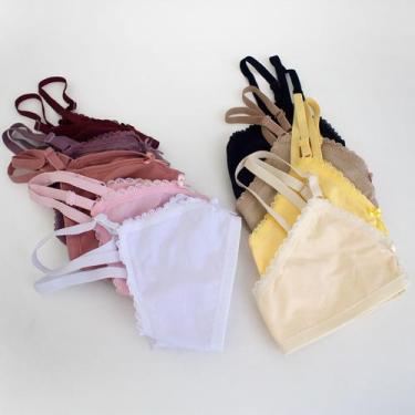 Imagem de kit 10 sutian top infantil lingerie juvenil colegial menina moça sem b