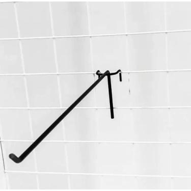 Imagem de 100 Ganchos Expositor Para Tela Aramada 15cm - Aramados, Preto