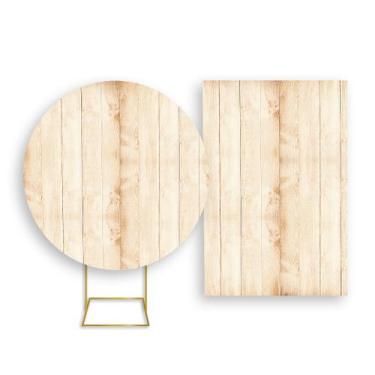 Imagem de Painel De Festa Redondo 1,50x1,50 + Painel Vertical 1,50x2,20 - Efeito