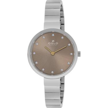 Imagem de Relógio Oslo Feminino Ref: Ofbsss9t0031 M1sx Slim Prateado