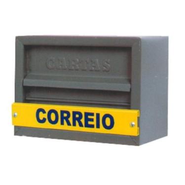 Imagem de Caixa Carta Para Grade/muro 1/2 Tijolo com trava Amarela - Metal Carta