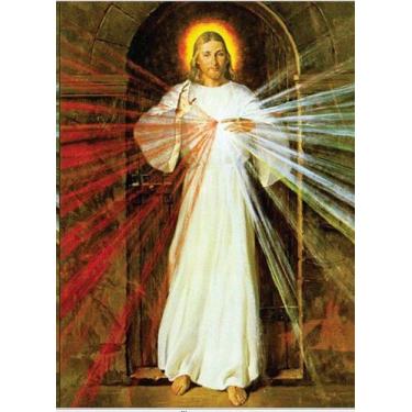 Imagem de Imagem Jesus Misericordioso Feita Em Tecido - Velas da Jú