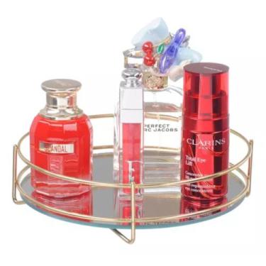 Imagem de Bandeja Decorativa Espelhada Redonda P/ Banheiro Perfume - PGB