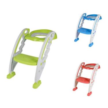 Imagem de Assento Redutor Infantil Bebe com Escada para Vaso Sanitário Desfralde