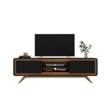 Imagem de Rack / Bancada CHAN 2,20m Estilo Retrô com Pés em Madeira Maciça Para 