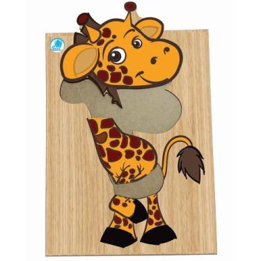 Imagem de Super Quebra-Cabeça Infantil Girafa - Simque