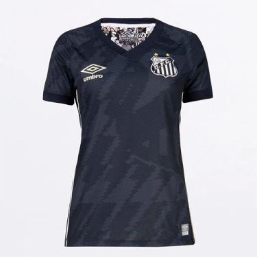 Imagem de Camisa Santos III 21/22 s/n Torcedor Umbro Feminina - Marinho+Bege, GG