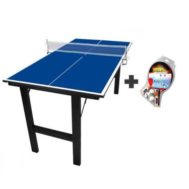 Imagem de MINI MESA DE PING PONG Júnior MDP 12mm - KLOPF 1003 + Kit 2 Raquetes e