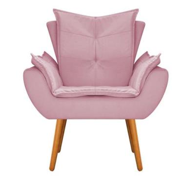 Imagem de Poltrona Decorativa Fenzzi Pés Palito Mel Sala de Espera Recepção Sued