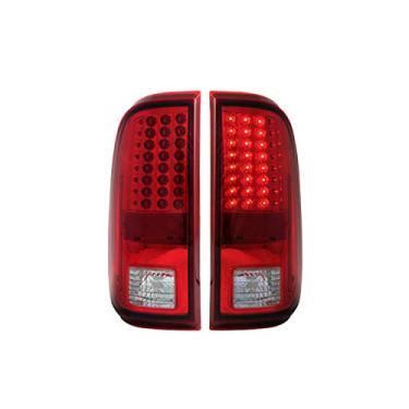Imagem de Anzo USA Conjunto de luz traseira 311050 Ford Super Duty vermelha/transparente LED - (vendido em pares)