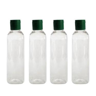 Imagem de Kit 4 Frascos Viagem Shampoo Creme Sabonete 100ml Com Tampa Fliptop - 