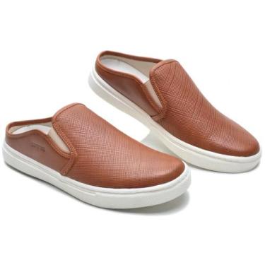 Imagem de Mocassim estilo mule babuche GTS - Masculino, Palha, 41